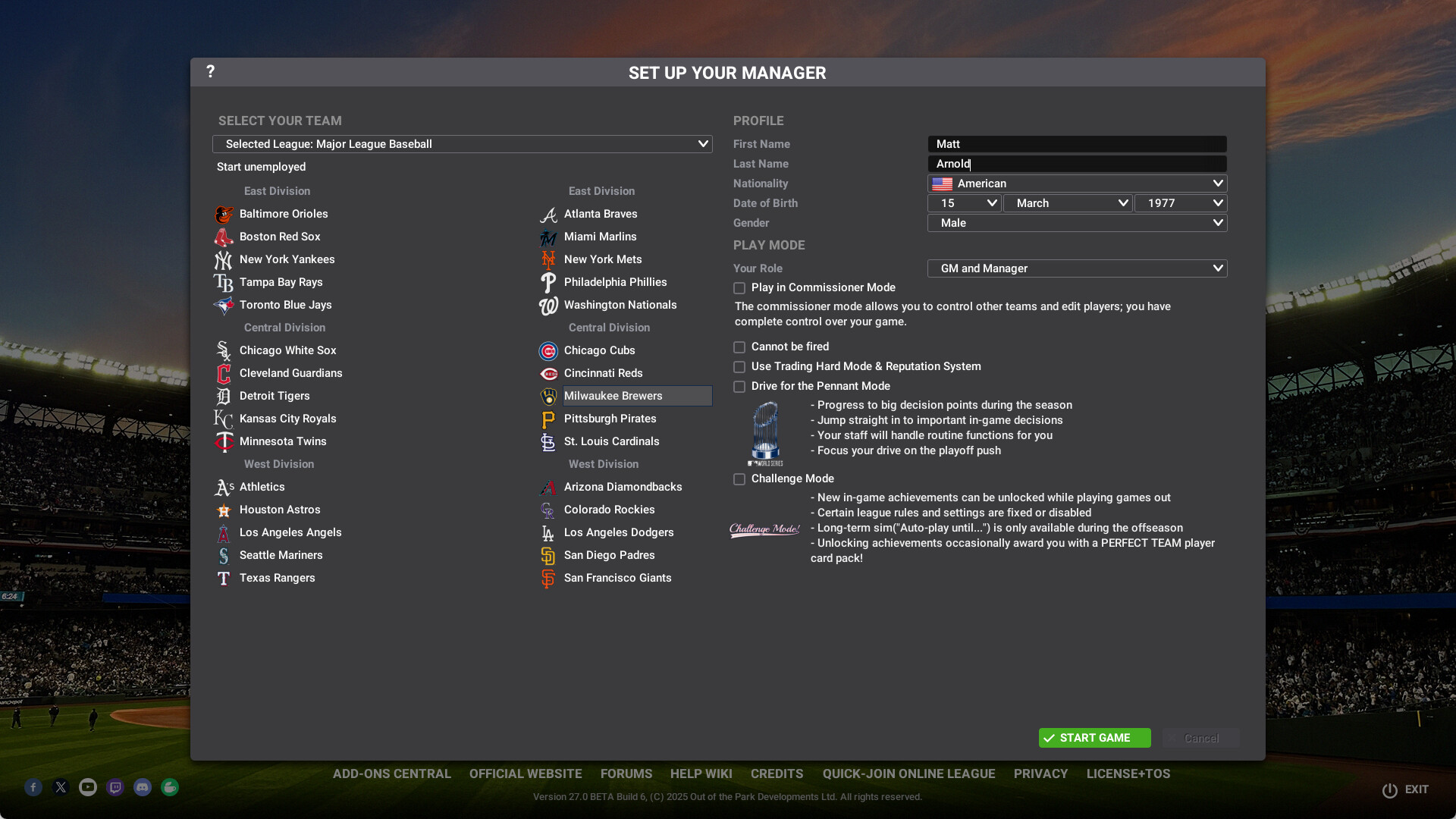 Out of the Park Baseball 27 screenshot 2